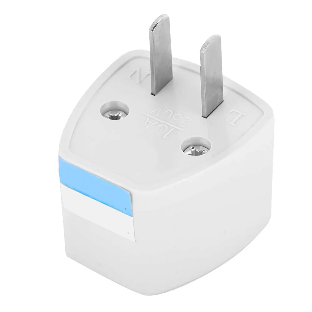 Portable 2 Pin US Plug Converter Adapter White 220V Power Converter Travel Conversion Plug for Phones Household Appliances