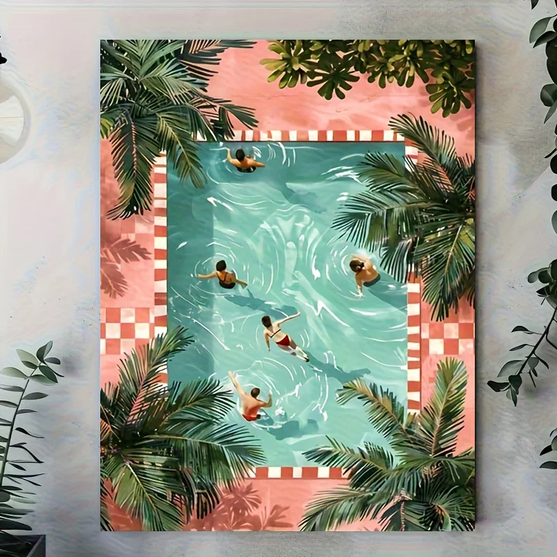 500/1000/1200/2000PCS Puzzles Colorful Tropical Pool Party Jigsaw Leisure and Entertainment Modern Decoration As A Holiday Gift