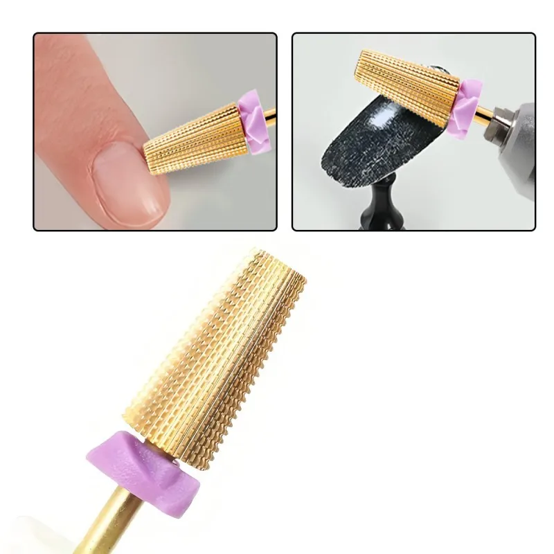 5 en 1 Embouts de ponceuse à ongles en acier au tungstène, fraises pour manucure, pour retirer le gel, accessoires pour lime électrique, outil de remplissage d'ongles, 1 pièce
