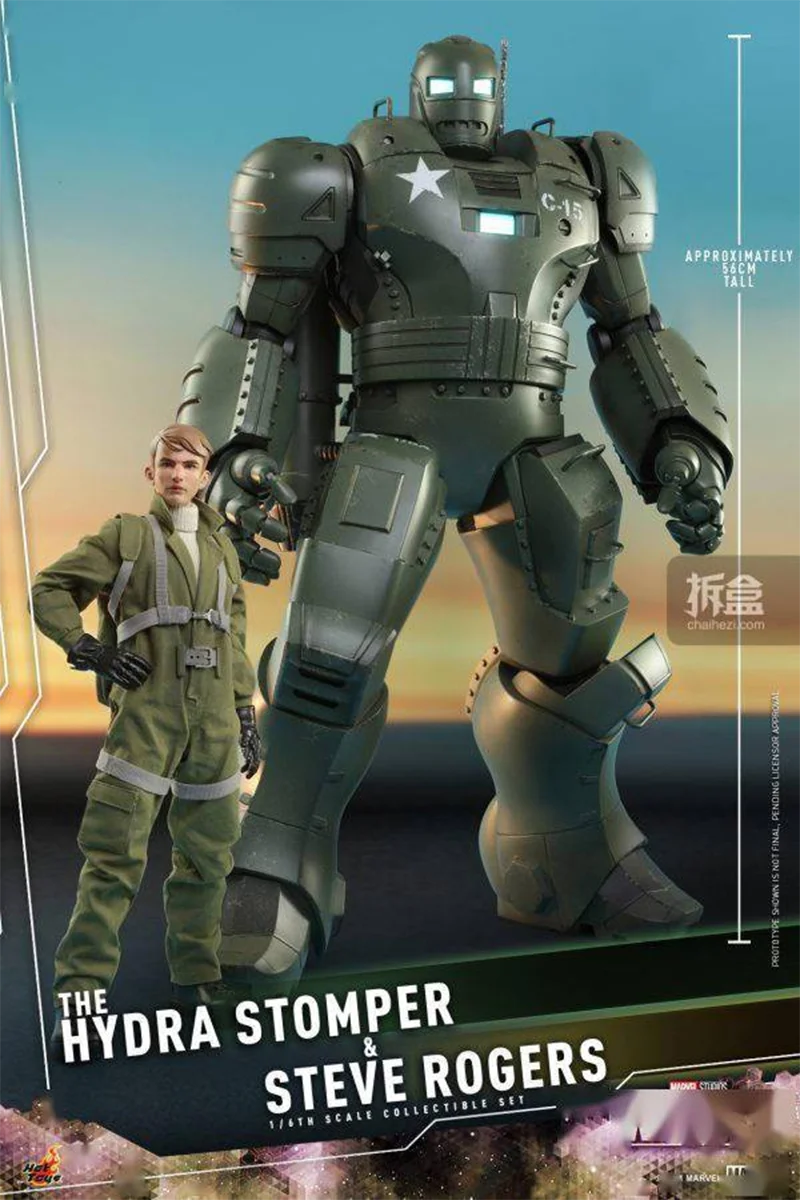 Original HOTTOYS 1/6 PPS007 TMS060Captain Carter & The Hydra Stomper and Steve Rogers Action Figure Model Toys Ornament Gift