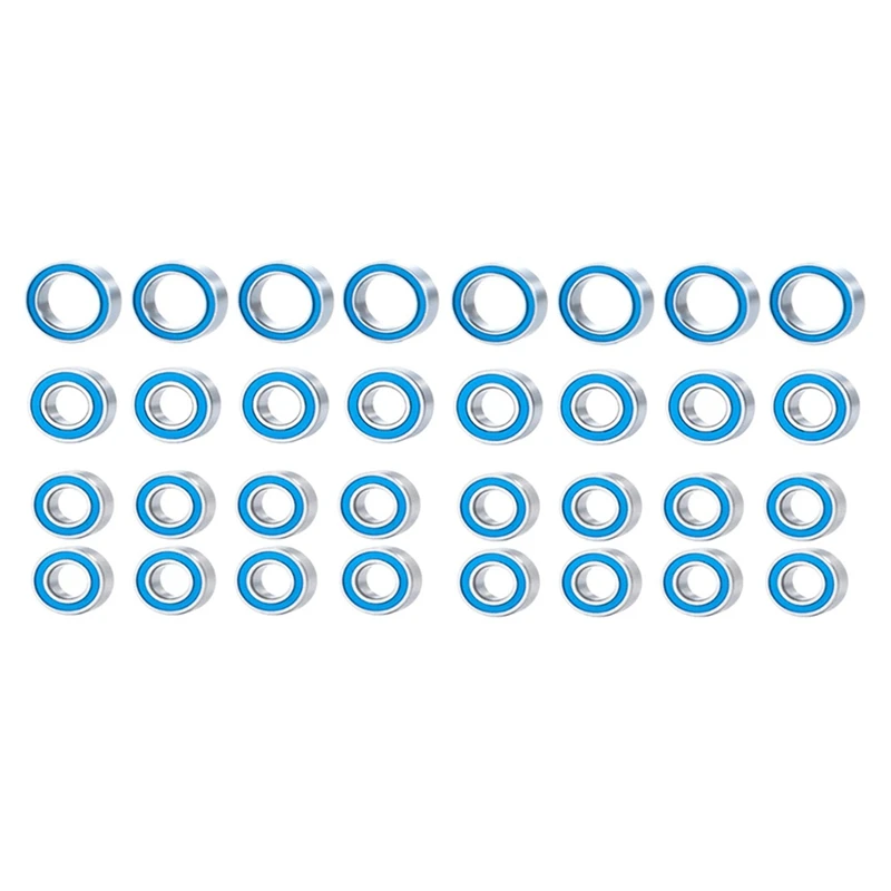 32PCS R32 Rubber Sealed Ball Bearing Kit For Tamiya TT02 TT-02 TT02D TT-02D 1/10 RC Car Upgrades Parts Accessories