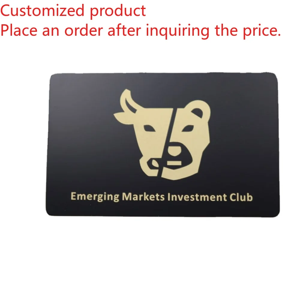 

Customized query 2025 New Arrival Personalized Black Satin Gold RFID Metal Sublimation VIP Business Card Blank NFC Metal Card fo