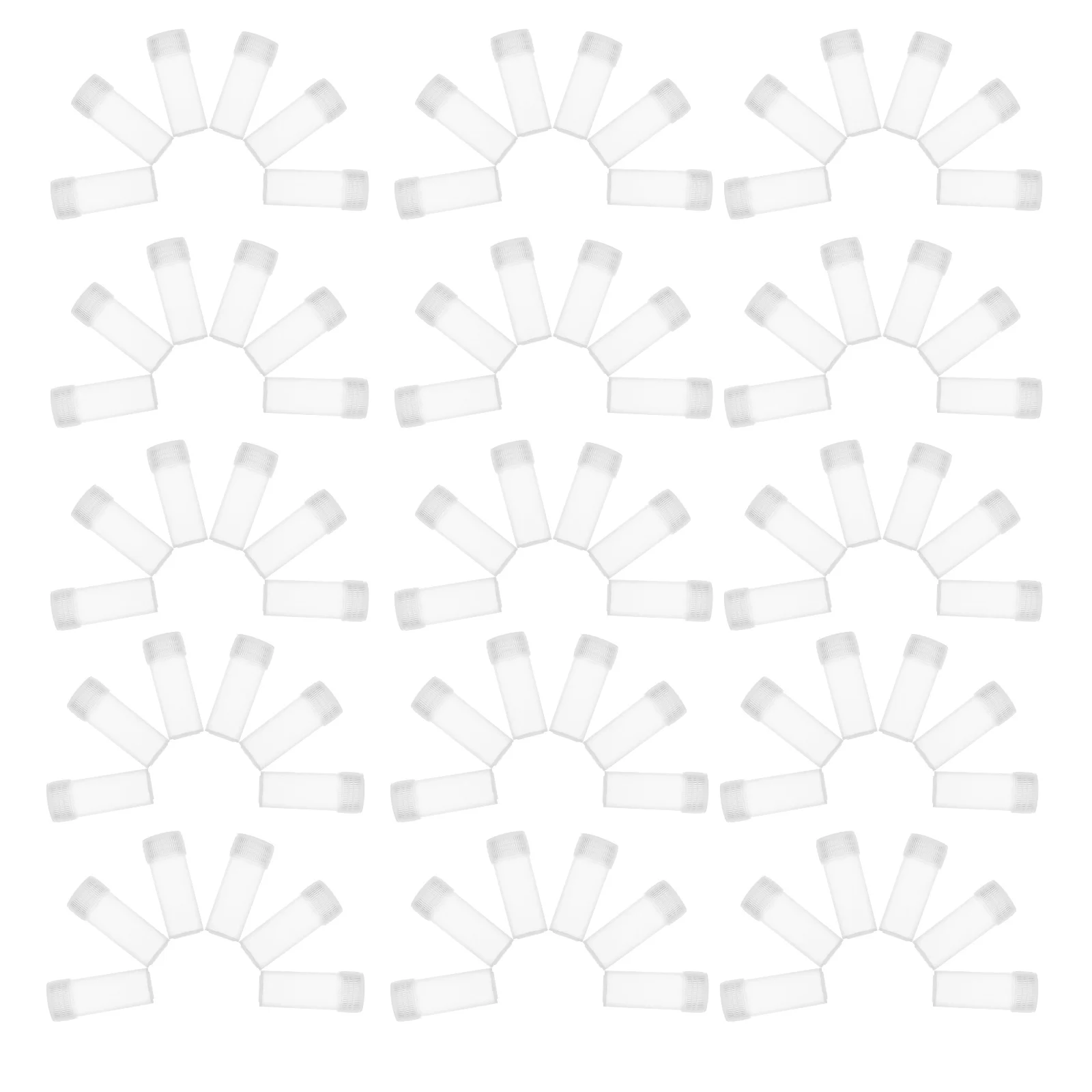 100pcs 5Ml Plastic Vials Small Sample Containers Transparent Leak-Proof Lab Storage Tubes For Liquid Powder Portable Clear Test