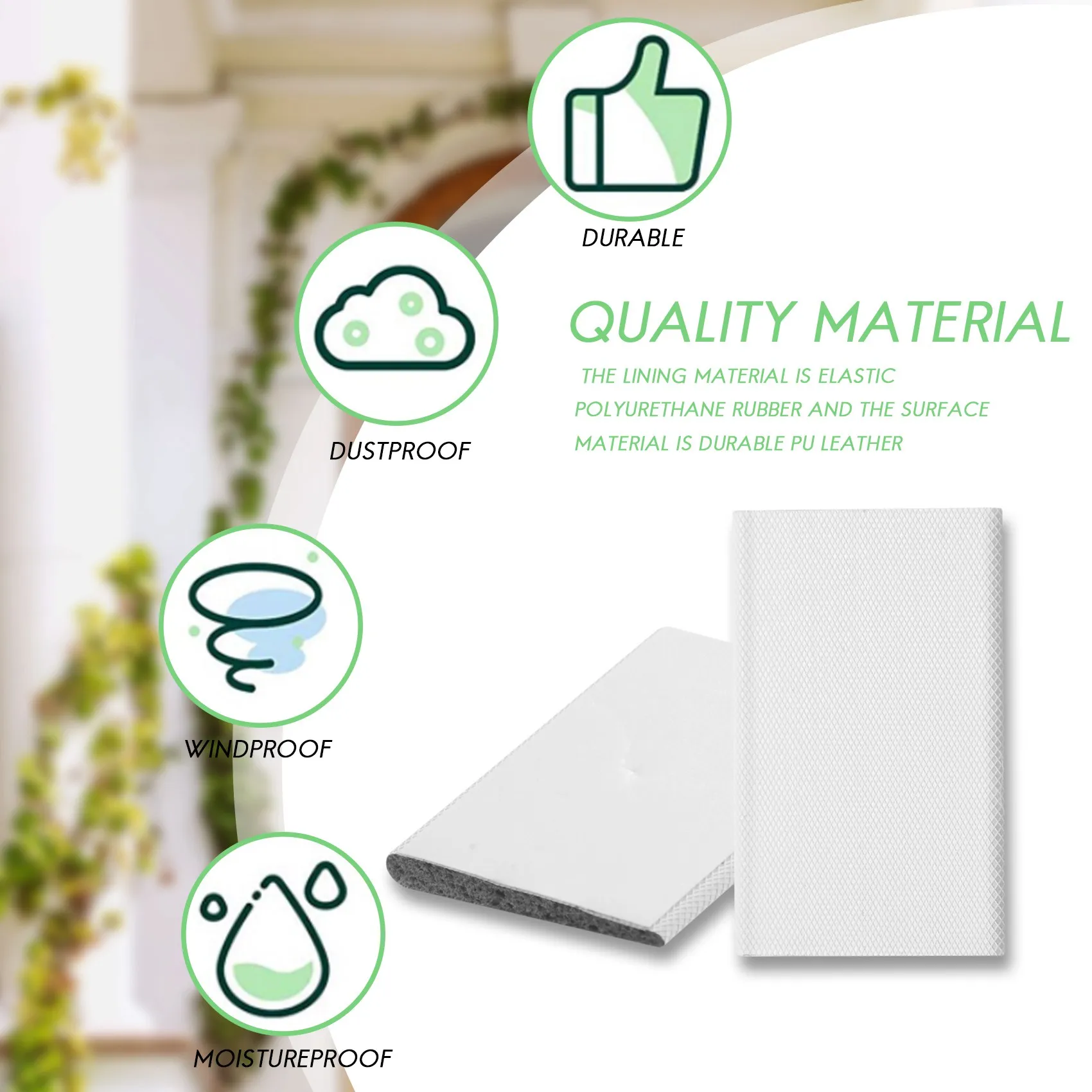 6 Pieces Self-Adhesive Door Corner Seals, Weather Stripping Wedge Draft Stopper, Door Frame Seal Corner Foam