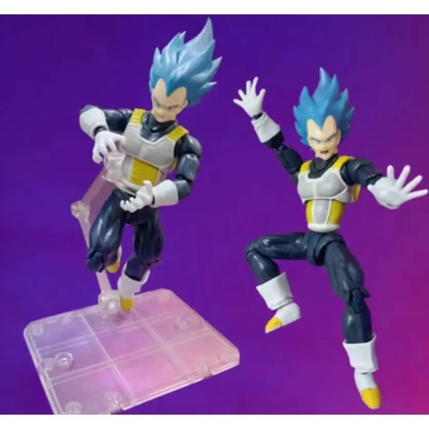 18cm Dragon Ball Anime Figures Blue Fair Vegeta Movable Action Figure Statue Model Doll Collection Toys Gifts