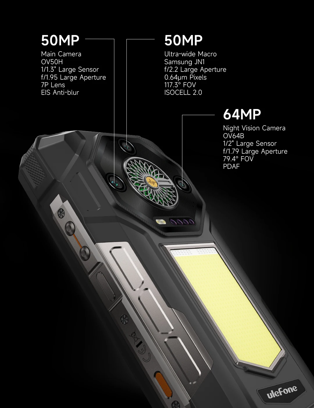 Ulefone Armor 33 4G Rugged Phone 25500 mAh 512GB ROM Up to 24GB RAM 120Hz 6.95" NFC Android 15 66W Smartphone Global Version