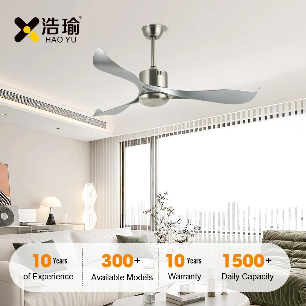 #2129 Factory OEM 52-Inch Abs Blades DC Motor 6-Speed Ceiling Fan with Remote Control 10-Year Warranty for Home Hotel Office