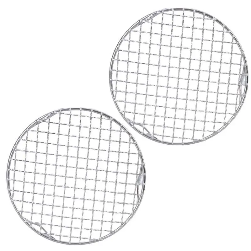 E8BD 15cm/18cm/19cm/20cm Round Stainless Steel Rack Barbecue Netting for Baking and Cooling for Pie Cakes and Biscuits