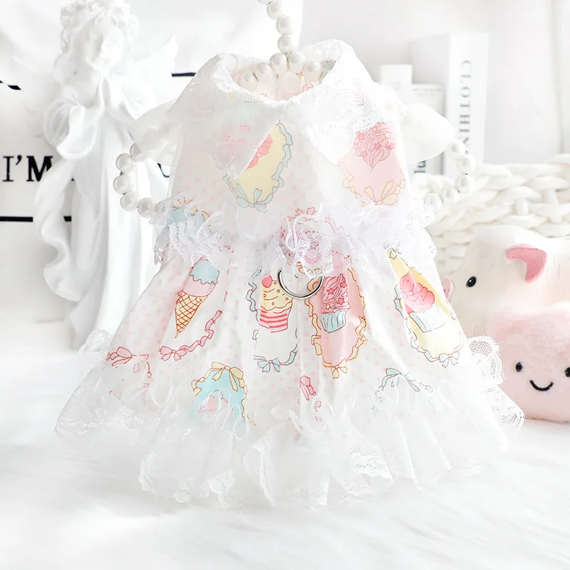 Hot Sanrios Spring and Autumn Models Thin Pet Tutu Kawaii My Melody Cartoon Cute Cat Dog Towable Prevent Hair Loss Pet Clothing