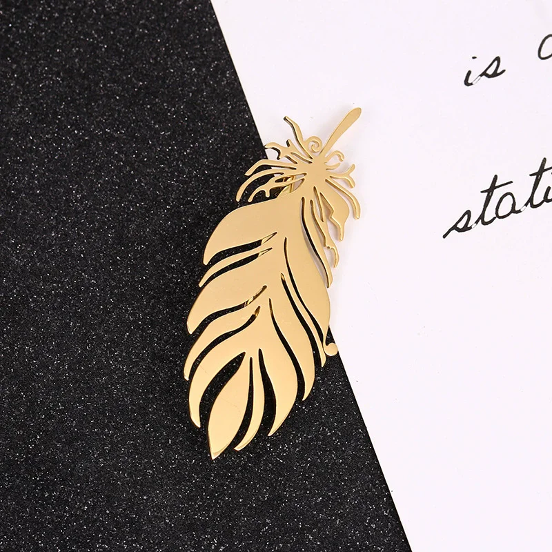 Decoration Fashion Feather Pin Trend Metal Suit Collar Brooch Creative Simple Tree of Life Badge Bridal Party