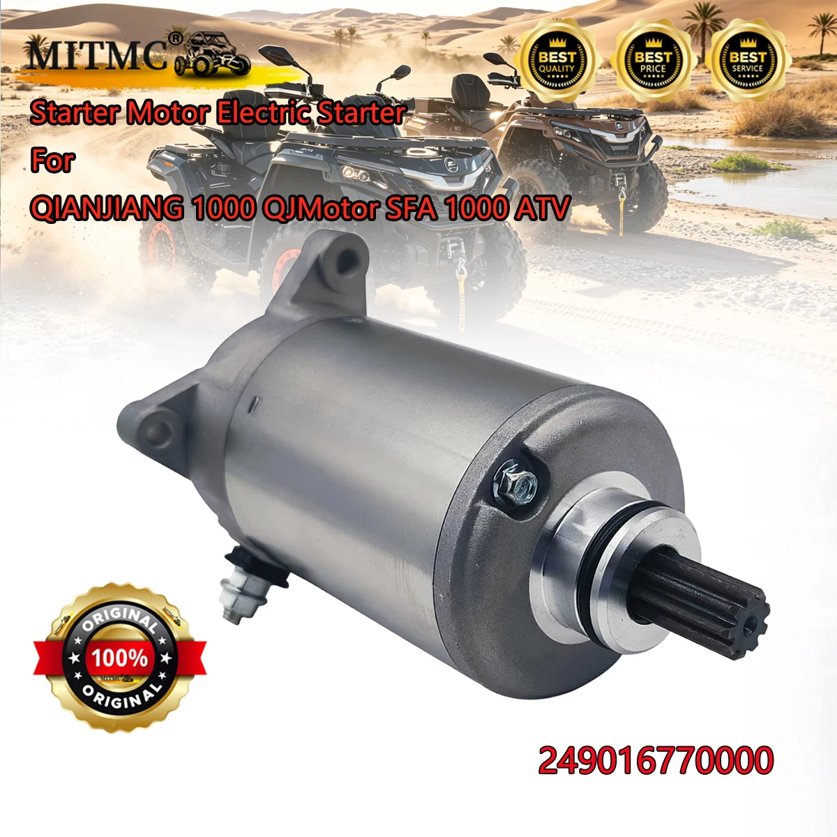 MITMC Starter Motor Electric Starter 249016770000 For QJMotor QIANJIANG SFA 1000 ATV QUAD GO KART