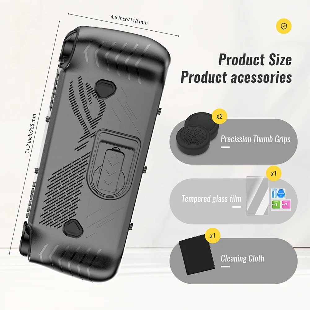 Etui ochronne TPU do konsoli do gier Asus ROG Ally Pokrowiec ochronny ze wspornikiem Odporna na upadki powłoka ochronna do Asus ROG Ally