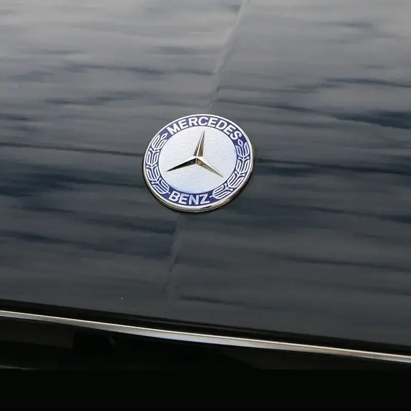 Car Engine Logo Metal Flat Hood Emblem Front Badge Accessories For Mercedes Benz AMG W204 W205 W203 W211 W212 W213 W201 W210