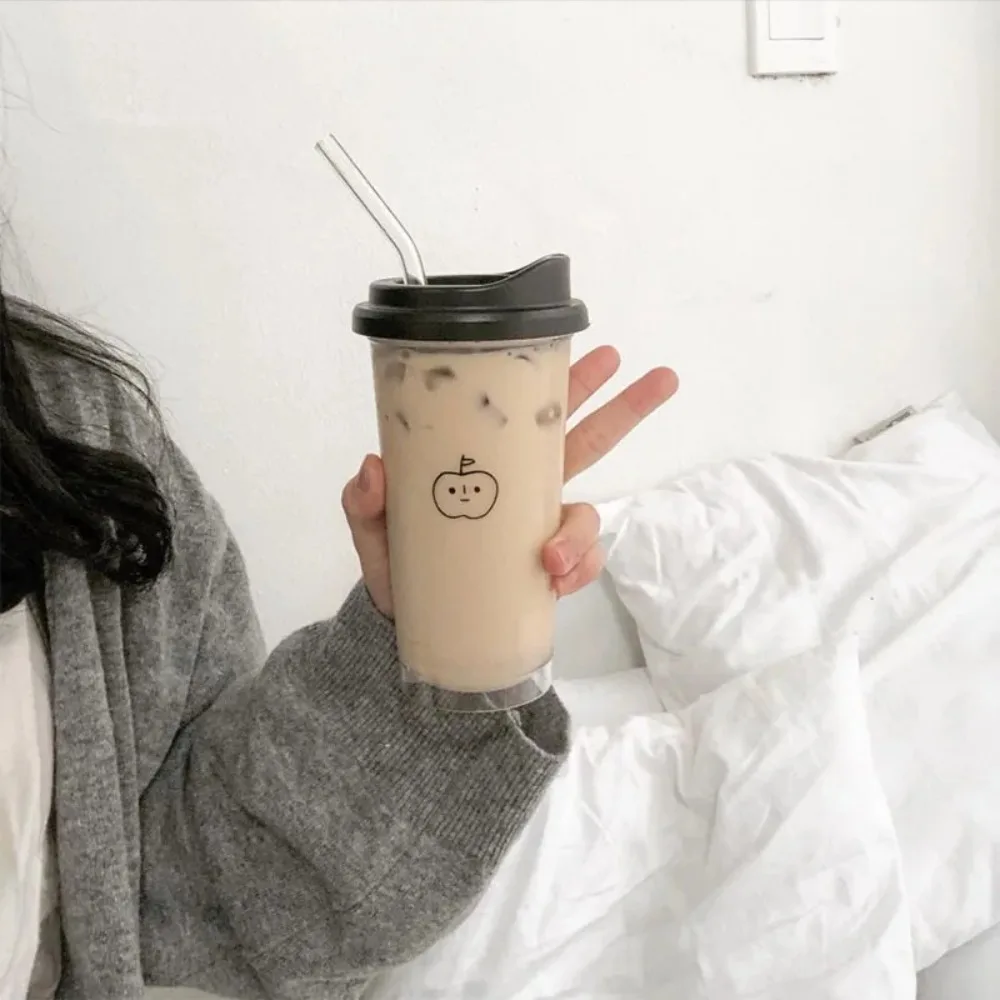 Portable 355ml/473ml Water Bottle Transparent Leak-proof Water Cups BPA Free Drinking Bottle For Juice Milk Tea Coffee