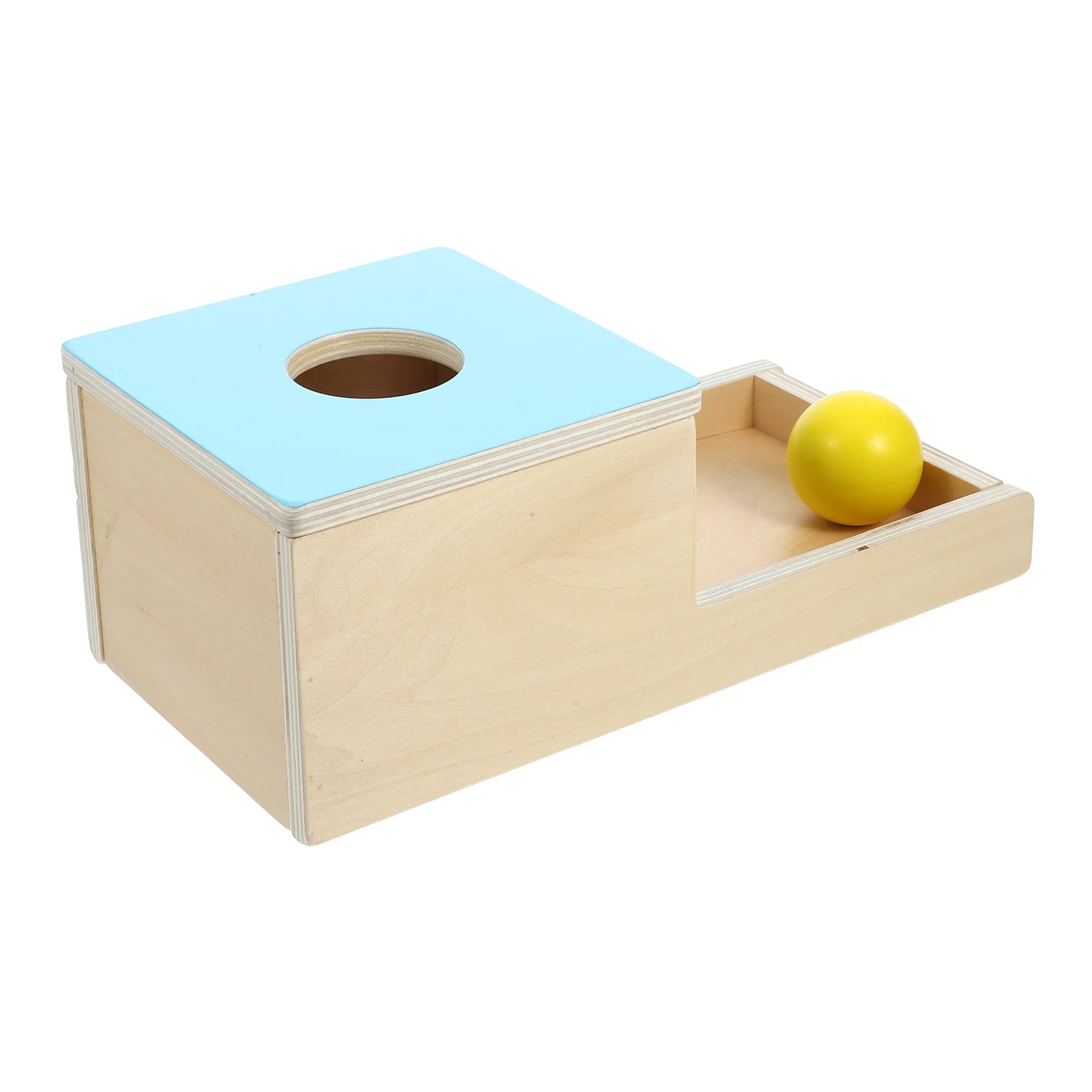 Holz Kinder Sensorisches Spielzeug Baby Kognitives Spielzeug Himmelblau 1 Set Feinmotorik Box Kleinkind Früh
