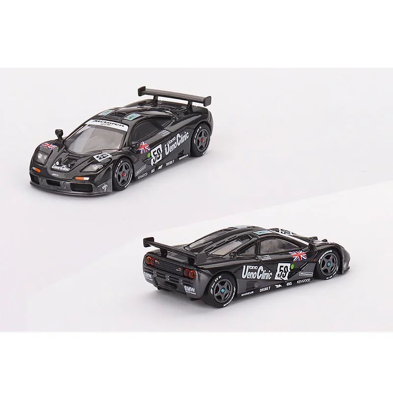 MINIGT Skala 1/64 McLaren F1 GTR # 59 1995 Le Mans 24Hr Zwycięzca Zabawka Aluminiowy Pojazd Samochodowy Odlewany Metal Model Prezenty