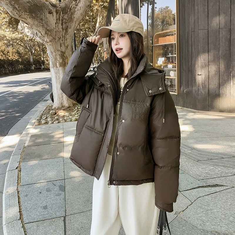 Winter Warm Cotton Padded Jacket New Down Coat Women Parkas Fashion Overcoat Short Hooded Student Outerwear Female Tops