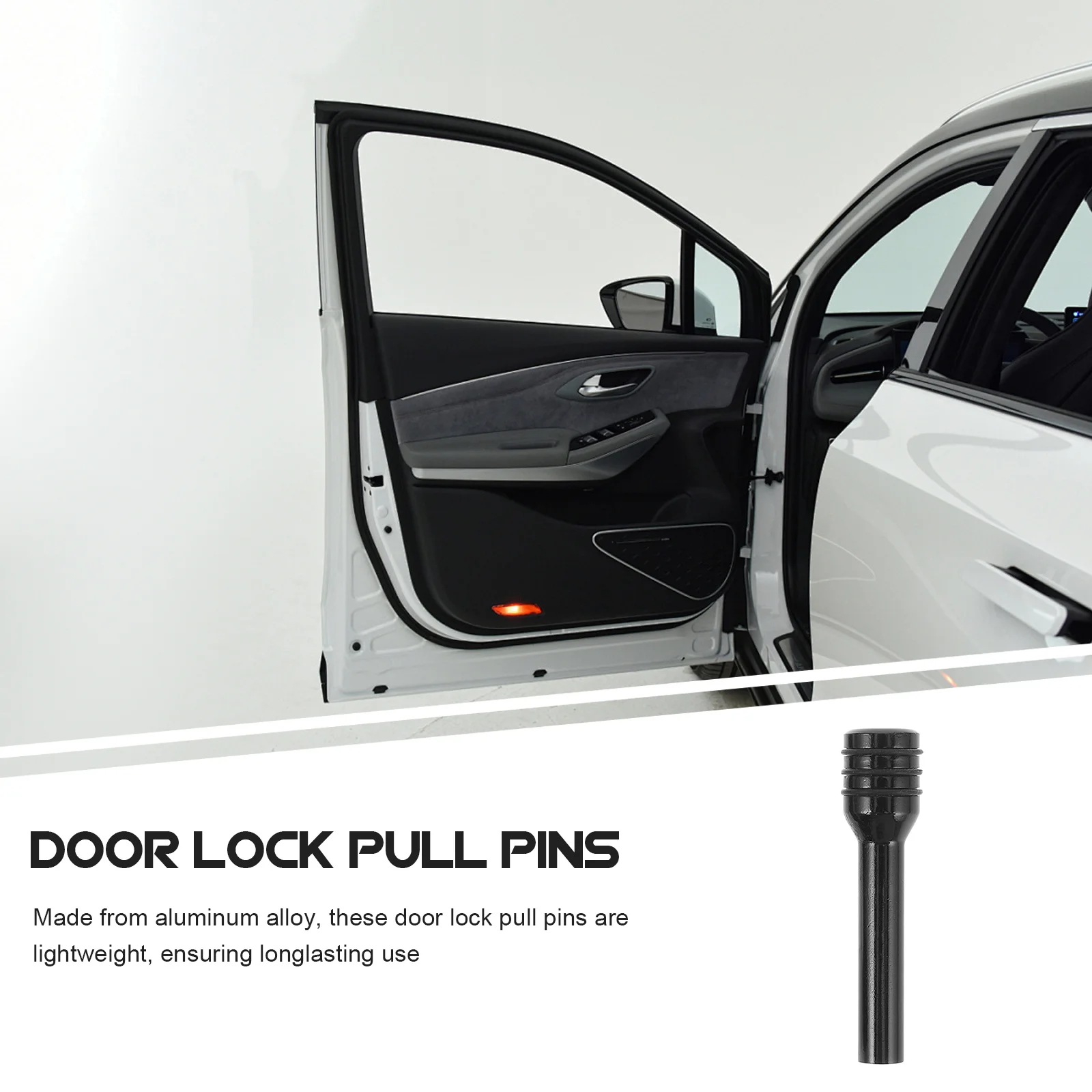 2 pezzi perni per serratura automatica per porta in lega di alluminio manopole per serratura per porta auto accessorio di aggiornamento decorativo per interni del veicolo