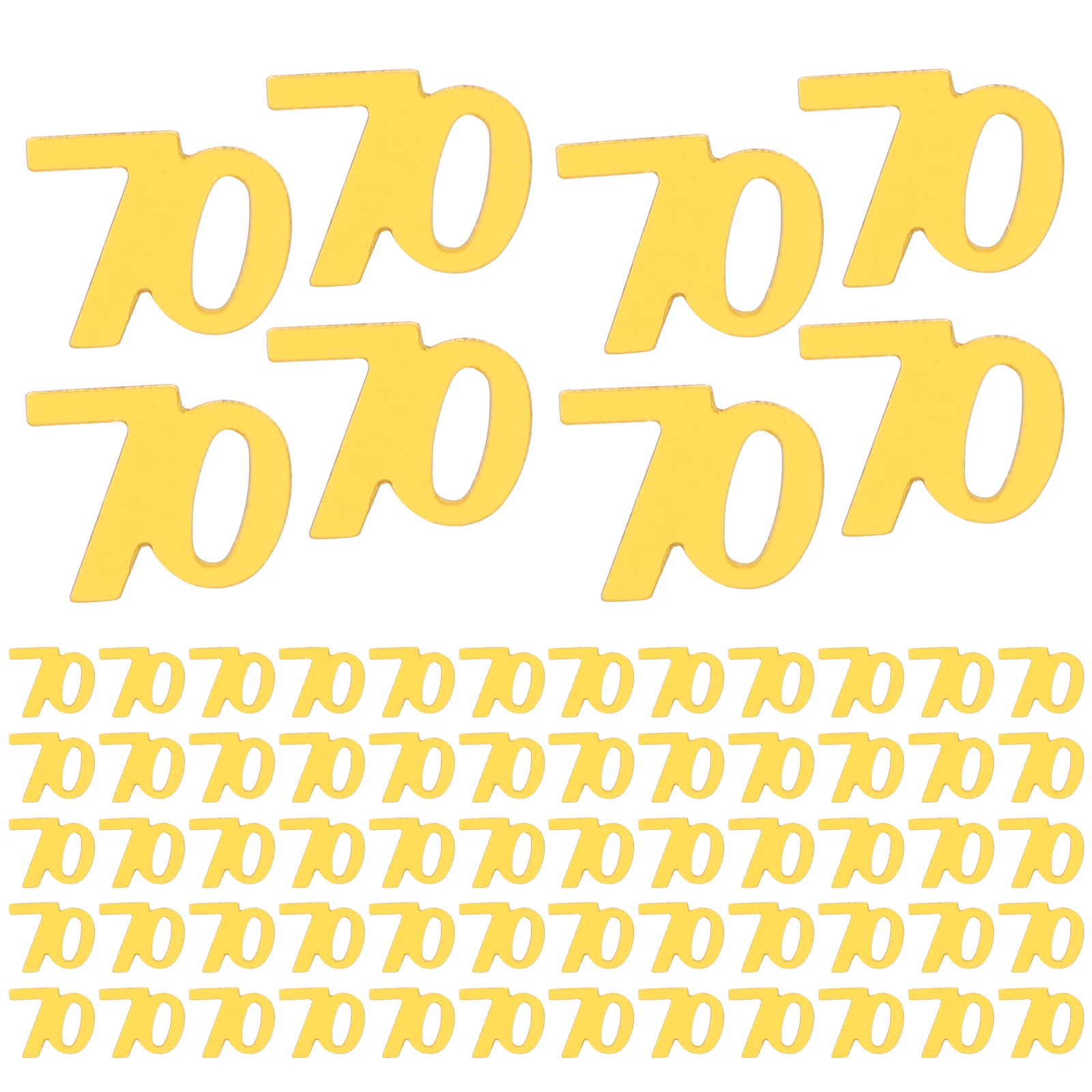 

1200pcs 70 Golden Number Sequins Confetti Party Supplies for Table Decoration Celebration Birthday Anniversary DIY Crafts