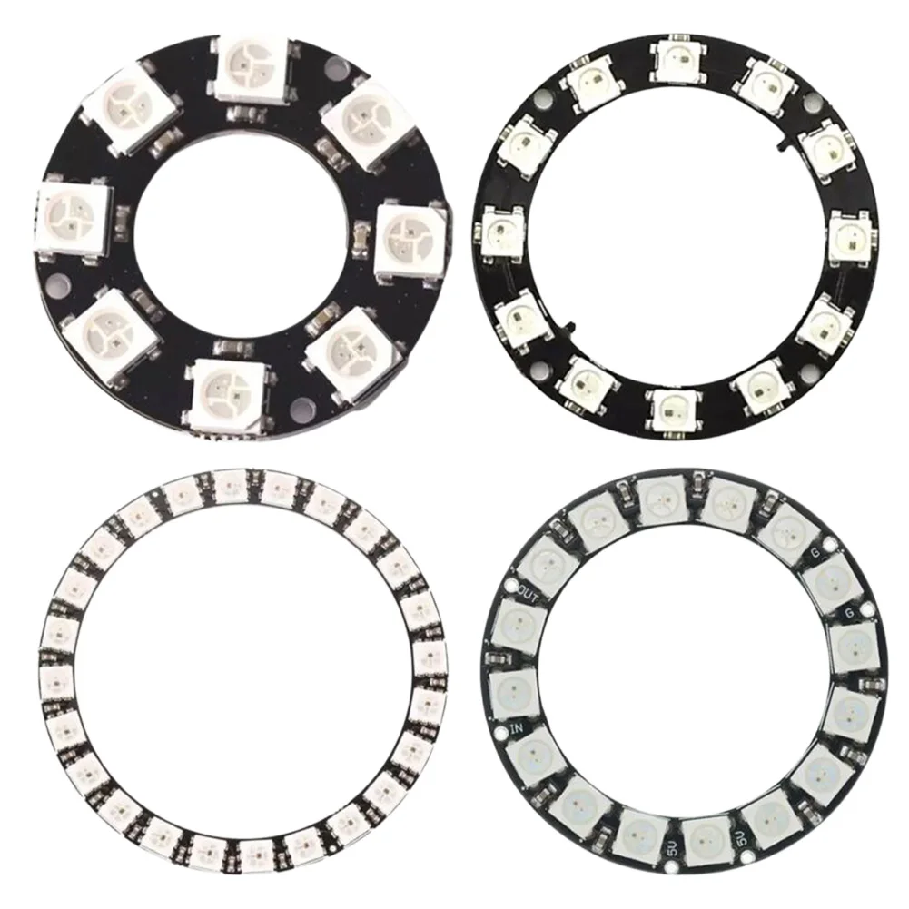 5V LED Ring Individuell adressierbare RGB LED NeoPixel Ring für WS2812 Vollfarb-Treiberlampe tragbar für Heimdekoration – Detail 5