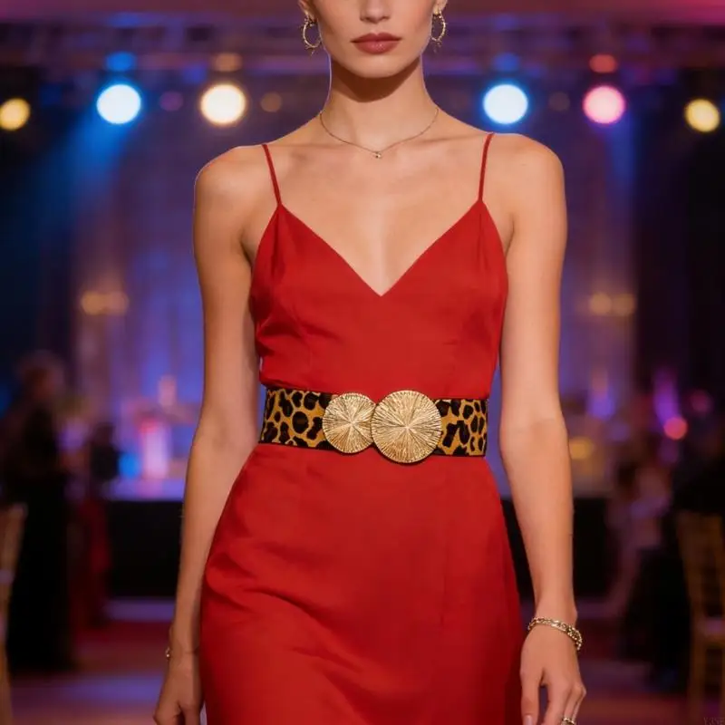 حزام خصر مطاطي Y3NE من جلد البولي يوريثان قابل للتعديل وقابل للتمدد للرجال والنساء