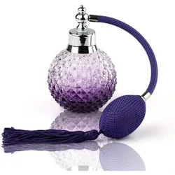Long Mist Spray Bottle 100ml Crystal Glass Art Vintage Style Refillable Perfume Atomizer Refillable Glass Perfume Bottles