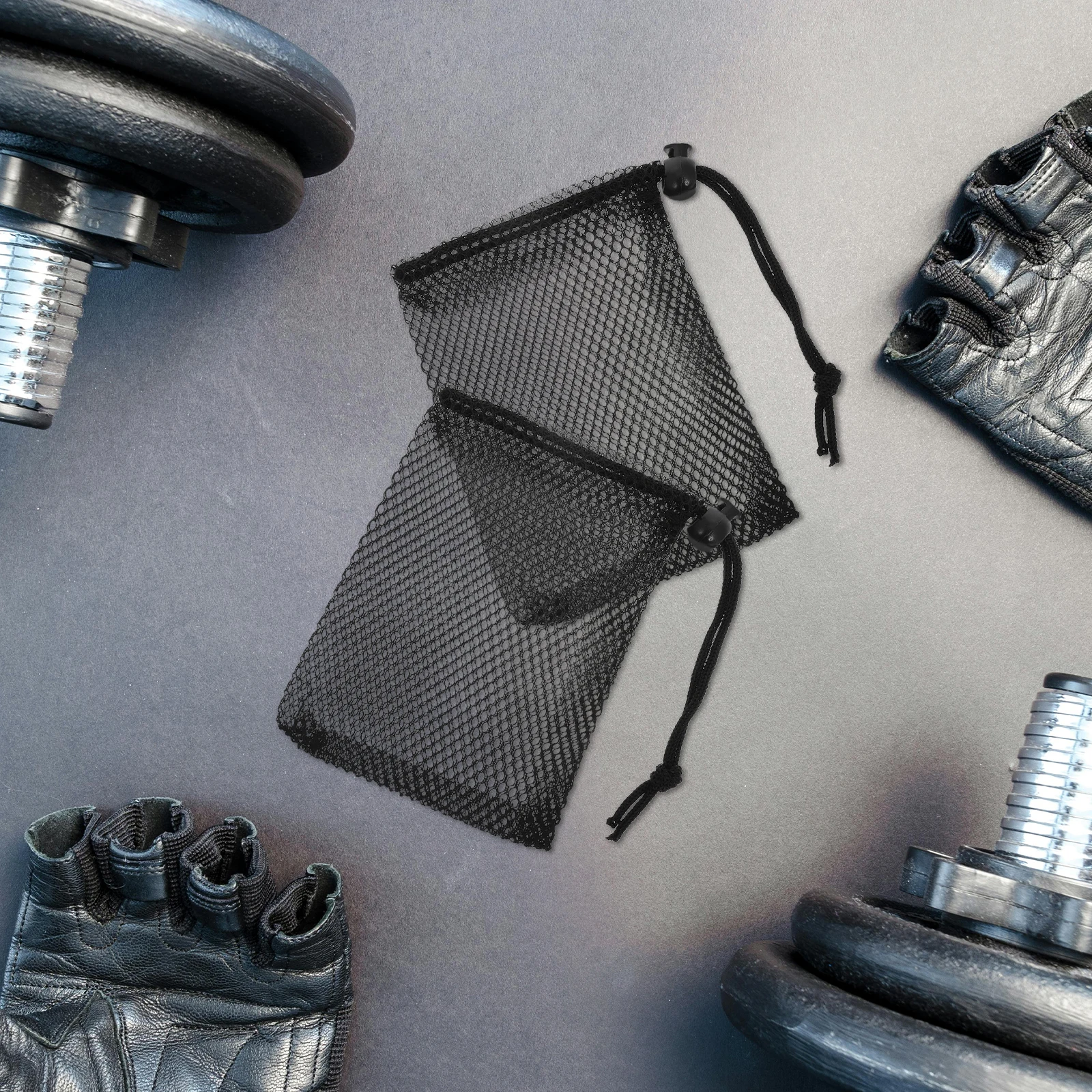 

10 Pcs Adjustable Mesh Storage Bag Travel Small Drawstring Bags Polyester Laundry