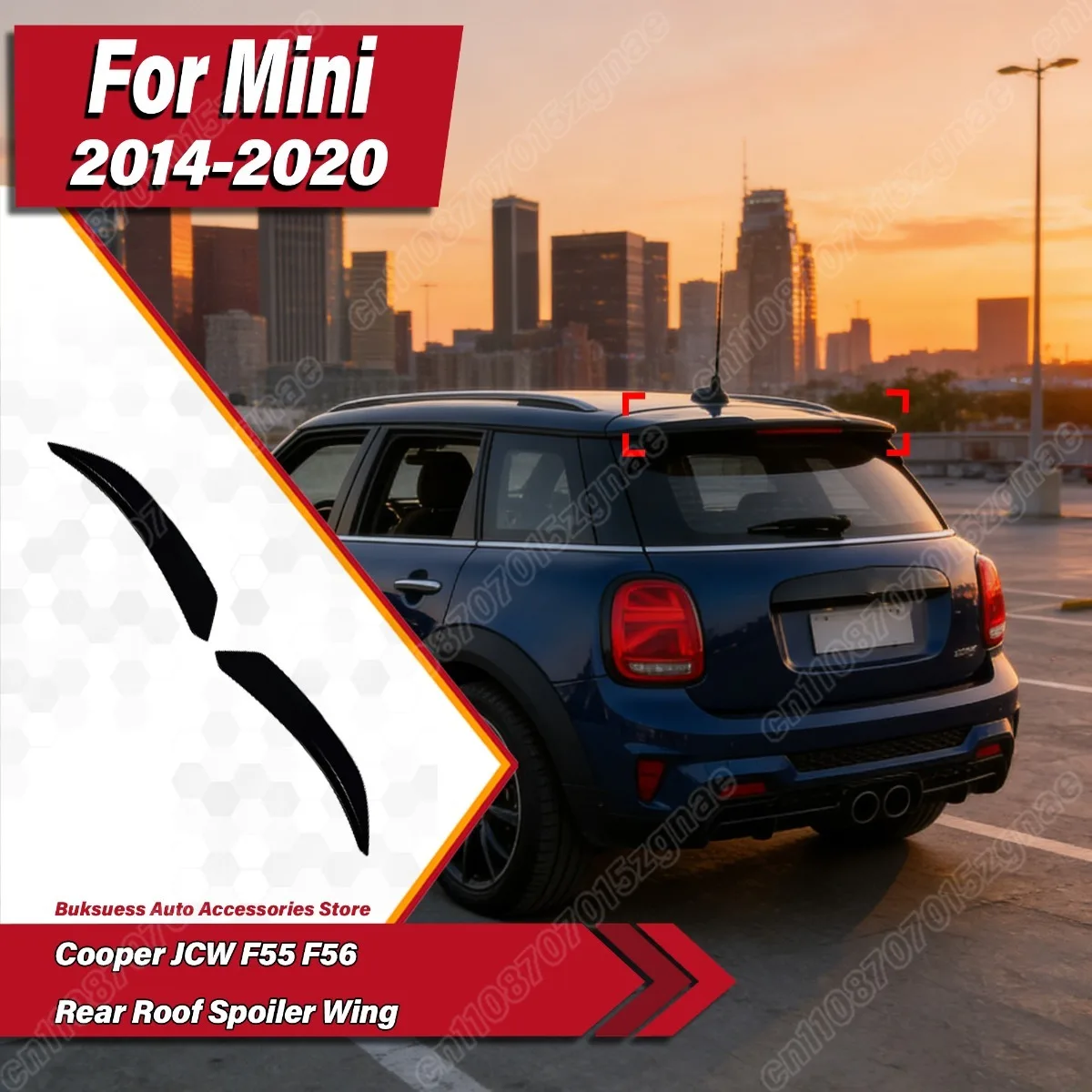

Задний спойлер на крышу для Mini Cooper JCW F55 F56 2014-2020, автомобильный, из АБС-пластика, диффузор, обвес