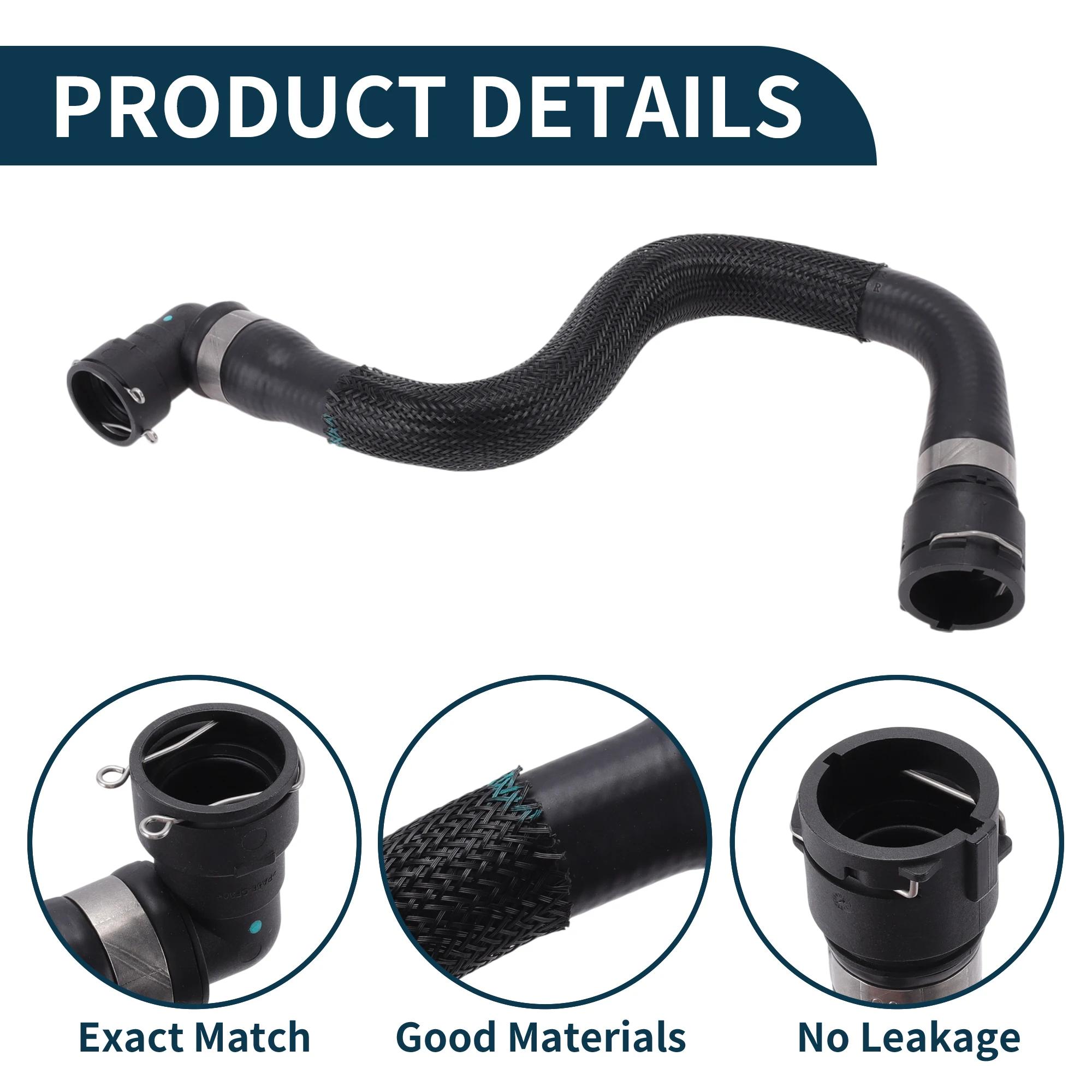 

UXCELL Шланг радиатора, шланг нагревателя No LR000941 для Land Rover Discovery Sport L550 2015, резиновая труба для теплой воды, черный, 1 шт.