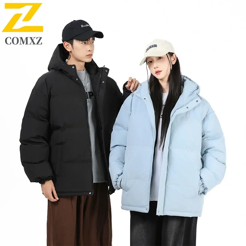 

COMXZ Роскошная мужская стеганая куртка с капюшоном Премиум Уличная теплая парка для приключений Повседневная морозостойкая зимняя хлопковая куртка для отдыха и путешествий
