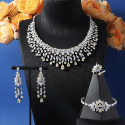 IN JEWELIFE Luxury Women Jewelry set Cubic Zirconia Bridal Necklace Sets DuBai Saudi Wedding Engagement Party Festival Accessory