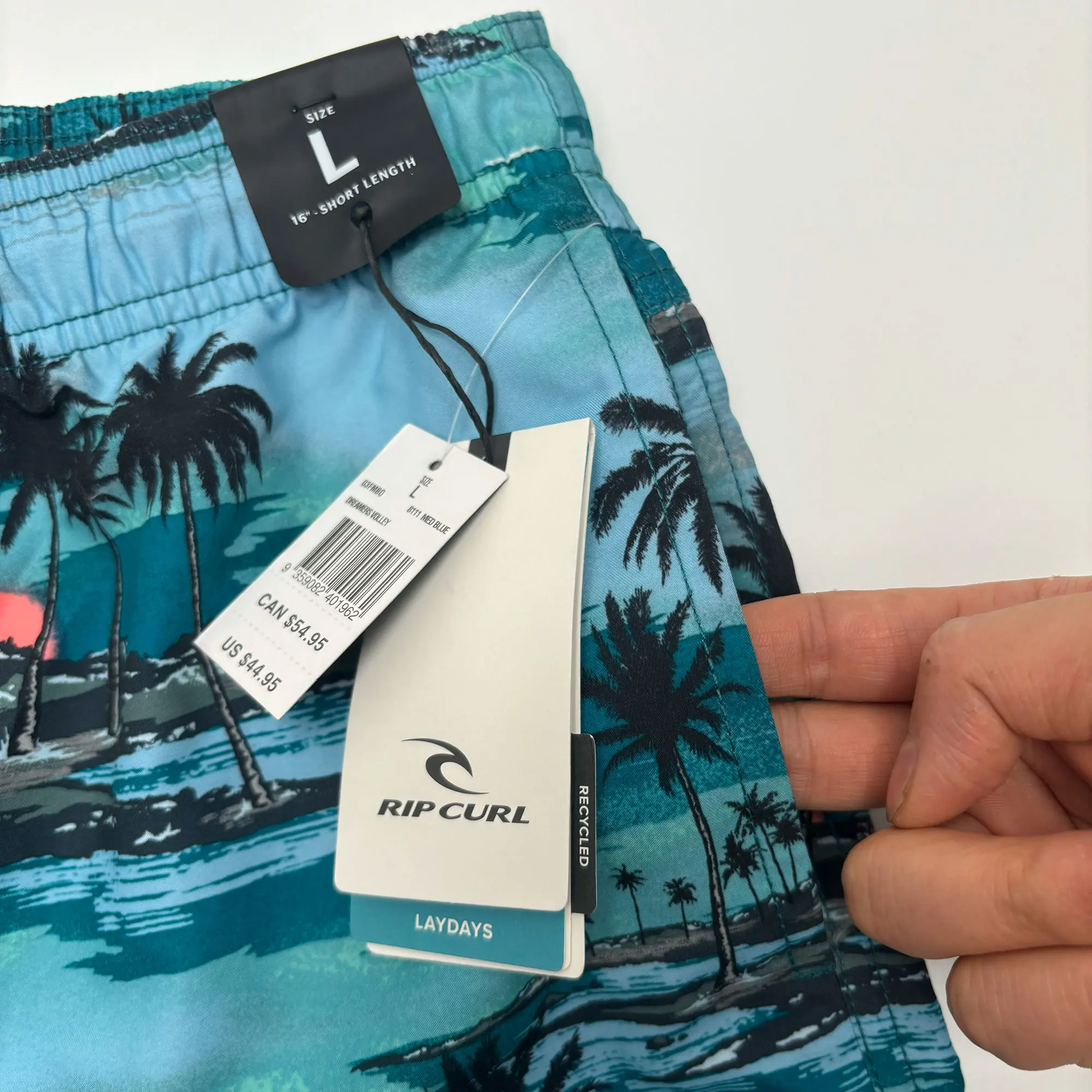 16 Inch Brand RIP Curl Mens Surfing Swimming Beach Shorts Sport Bermuda Shorts Quik Dry Boardshort 2 Side Pocket Drawstring 12