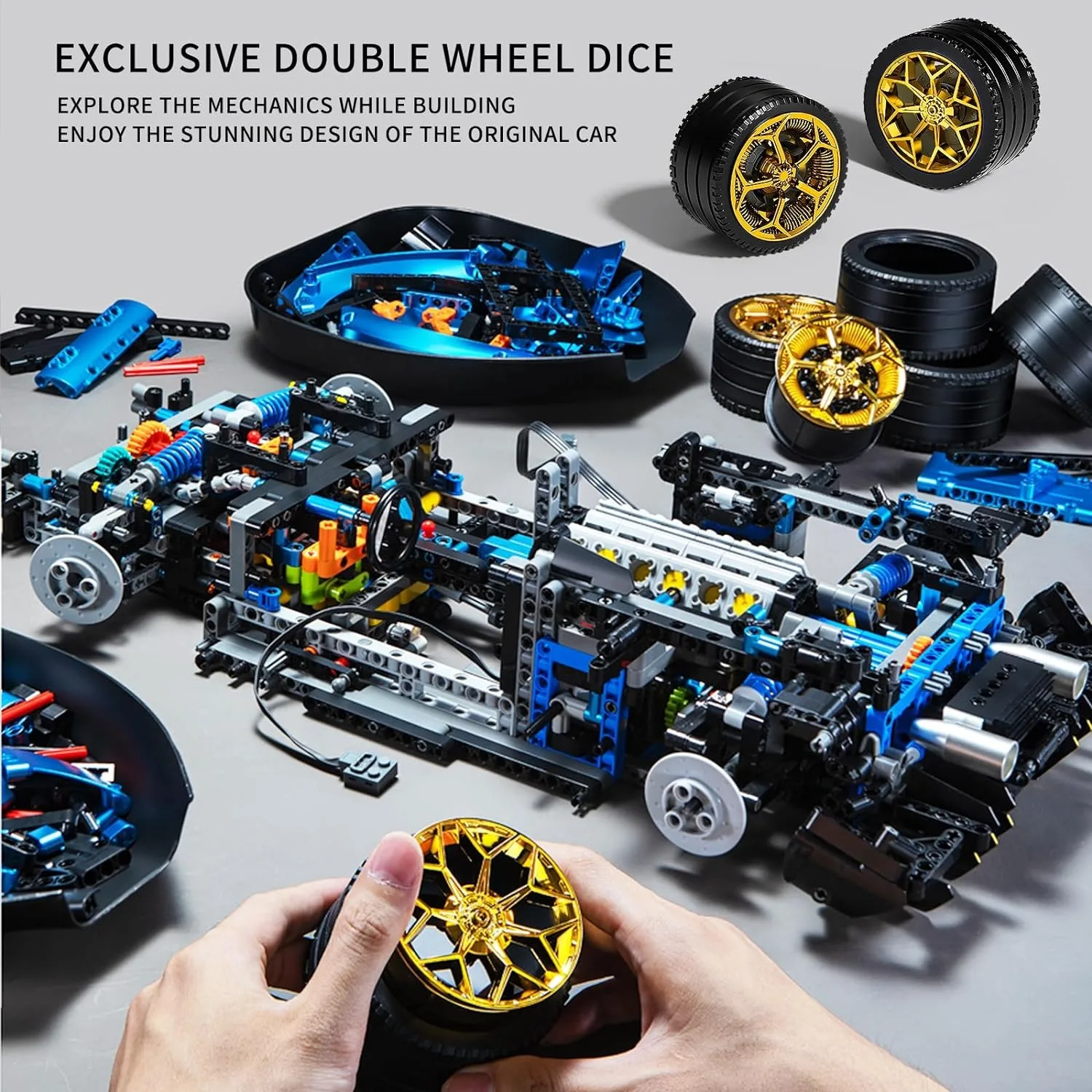 Technical MOC 10520 Blue Lambor SVJ Super Racing Speed Sports Car Supercar Model 3811PCS Building Blocks Brick Toys Car Gift