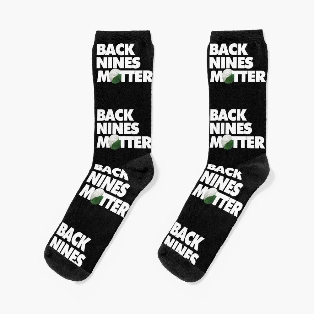 Back Nines Matter Funny Golf Saying Socks Thermal man winter football Socks Women's Men's