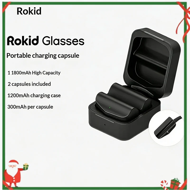 

Оригинальная зарядная капсула Rokid Power Capsule с магнитной зарядкой для очков Rokid / аксессуары для очков Rokid x Bolon