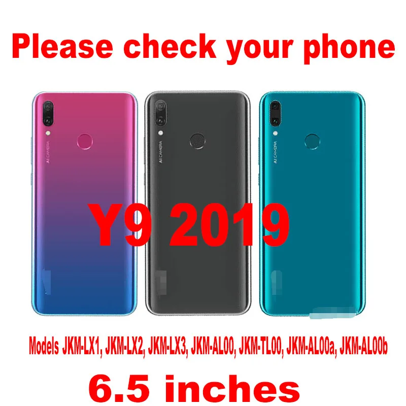 Carcasa para Huawei Y9 Prime 2019, Marco medio, bisel frontal, carcasa trasera, placa media, colocación roja