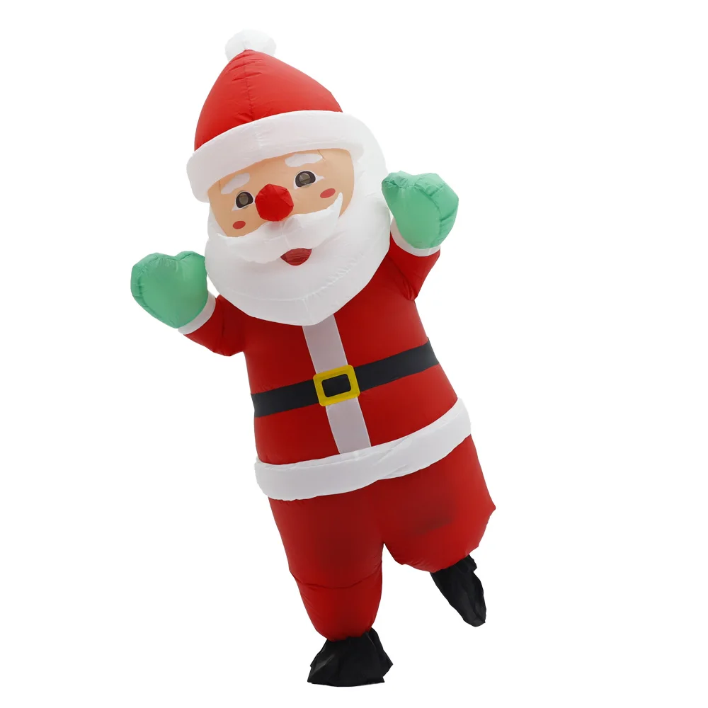 

Рождественский надувной костюм Санта-Клауса, парад-талисман для взрослых, косплей, набор для рождественской вечеринки