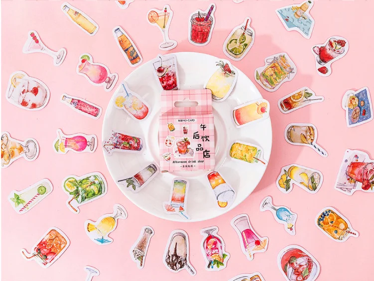 Happy drinking decorative sticker(1pack)