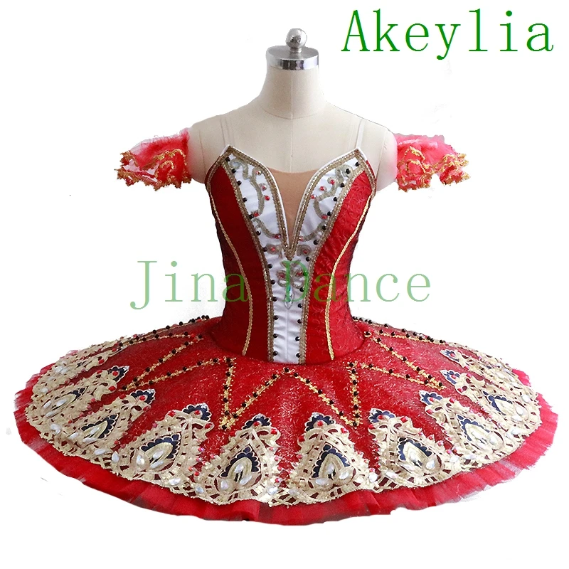

Professional Burgundy Platter Ballet Tutu for Girl Competition YAGP Classical Tutus red Adult Ballet Costume black green JN9198