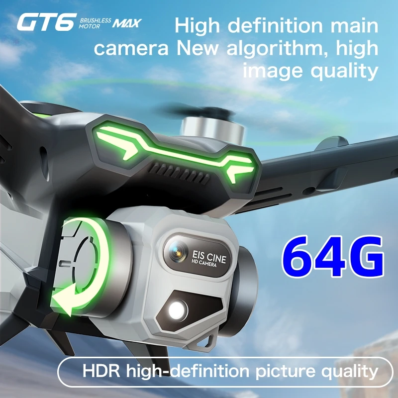 GT6 Professional Drone Long Range Flight Battery Quadcopter 4K HD Wifi Dron Aerial Photography Obstacle Avoidance Aircraft view 4