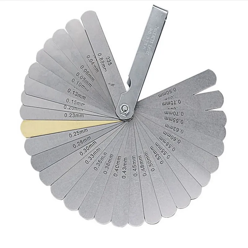 32 Blade Gauges Feeler Gauge Dual Reading Combination Ruler For Metric& SAE Meas