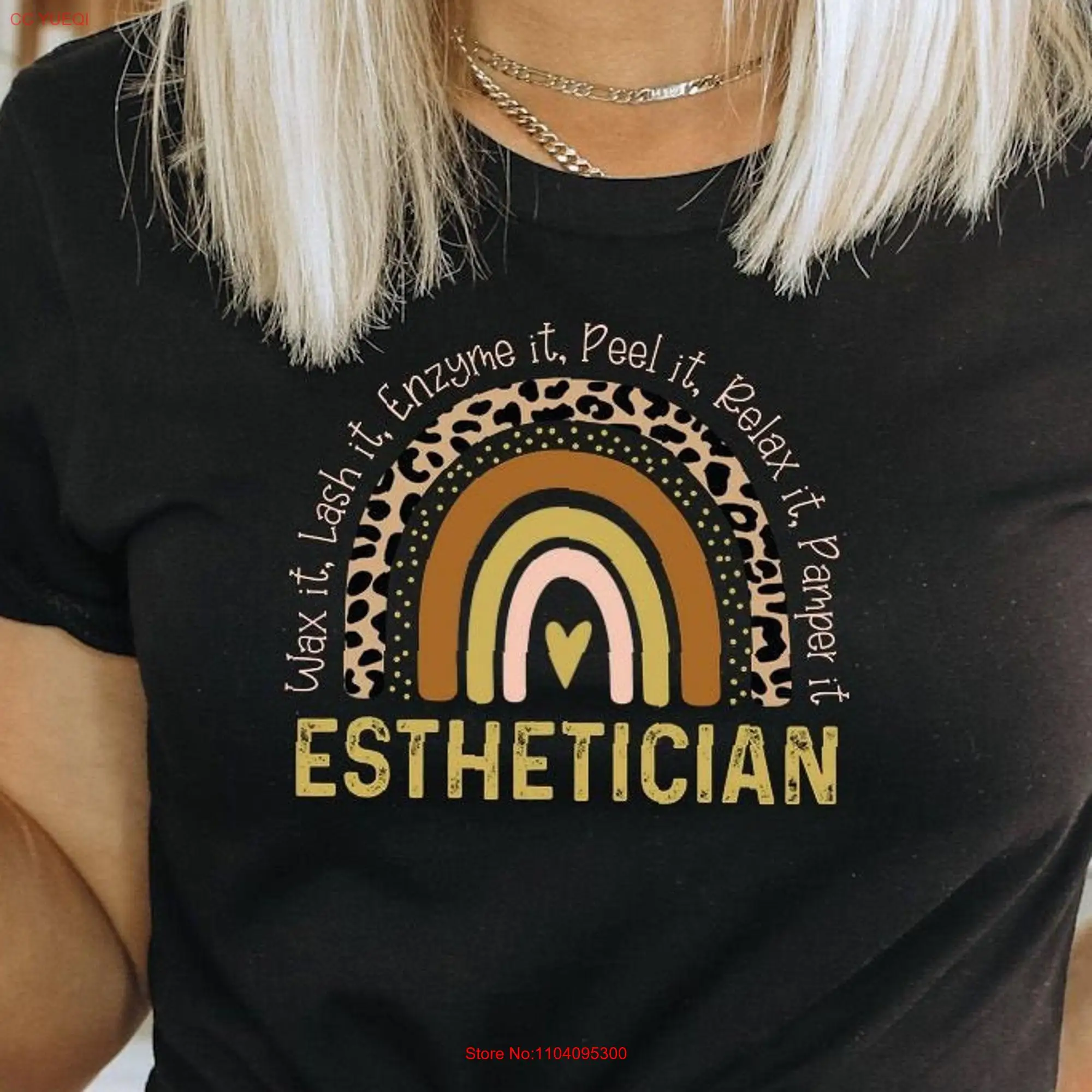 Esthetician shirt hoodie sweaT T tank top gift rainbow cosmetologist beauty salon hairdresser skin care magician