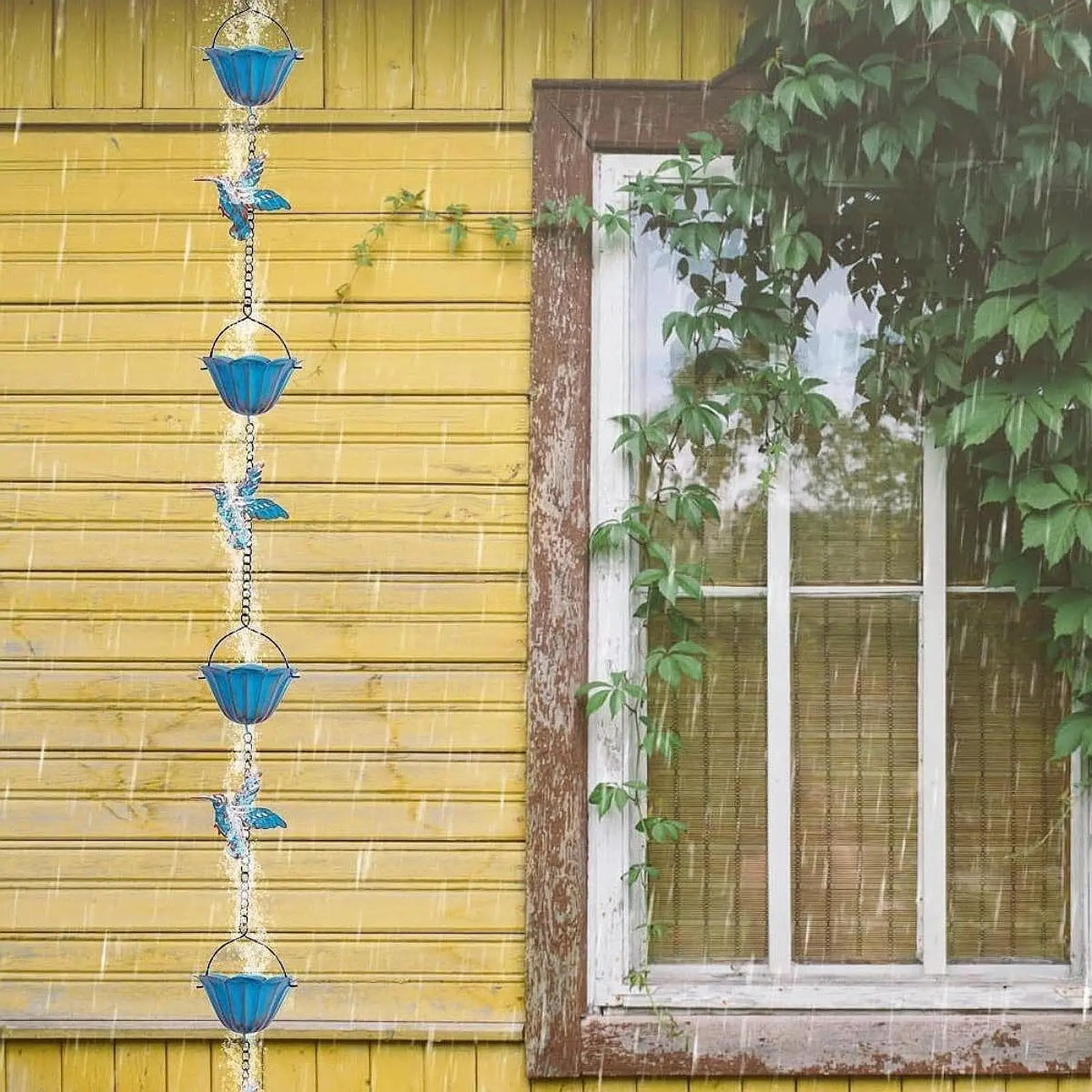 

Водостачные трубы, дождевая цепь для птиц, функциональный декор, вилки, задний двор, сад, простой подвесной монтаж, ловушка, цепь, наливные чашки