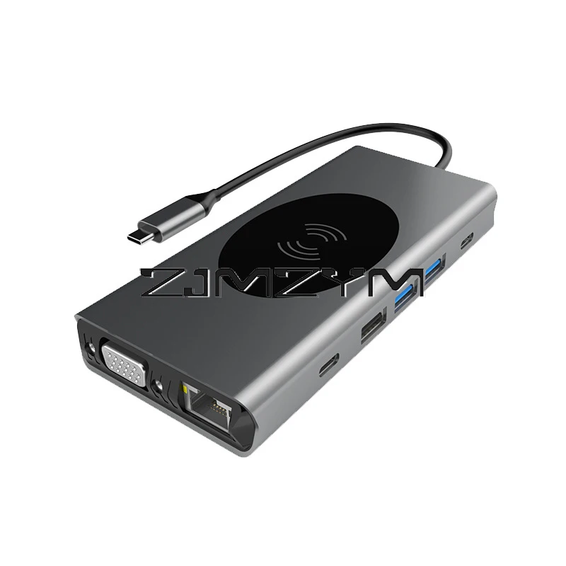 

13 In 1 Type-C Docking USB Hub USB - C Extender Hub USB 3.0 100M Docking Station PD100W Charging 4K HDMI 1080P