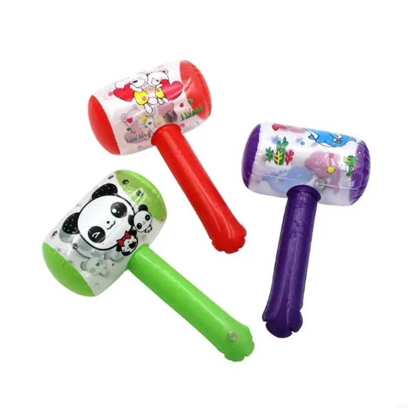 

16FE Pounding Hammering Toy Soft 2-in-1 Hammer Toy Hear Interactive Kids Handhold Rattle Toy