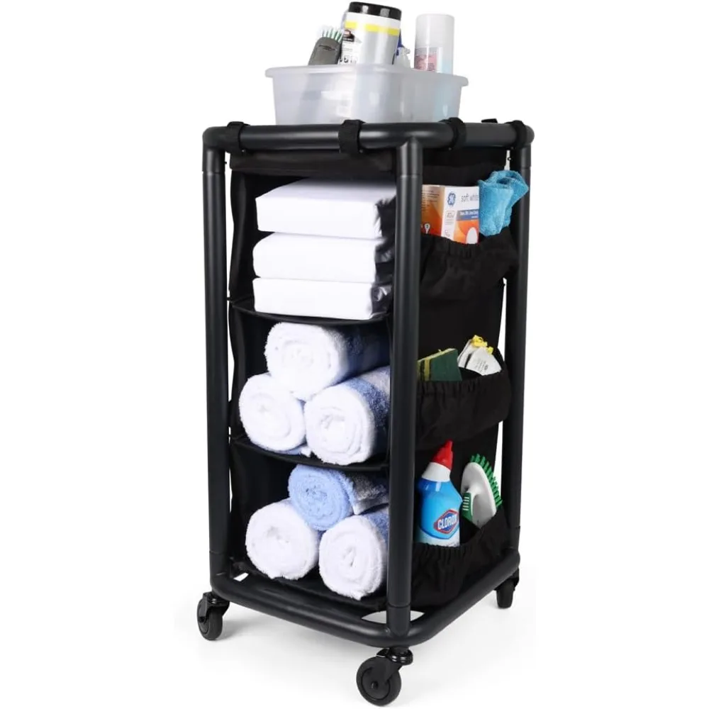 عربة السيارة المتدحرجة - مثالية لتنظيم المرآب وتفصيل السيارة وغرفة الغسيل/المنزل - أدوات مدمجة #4
