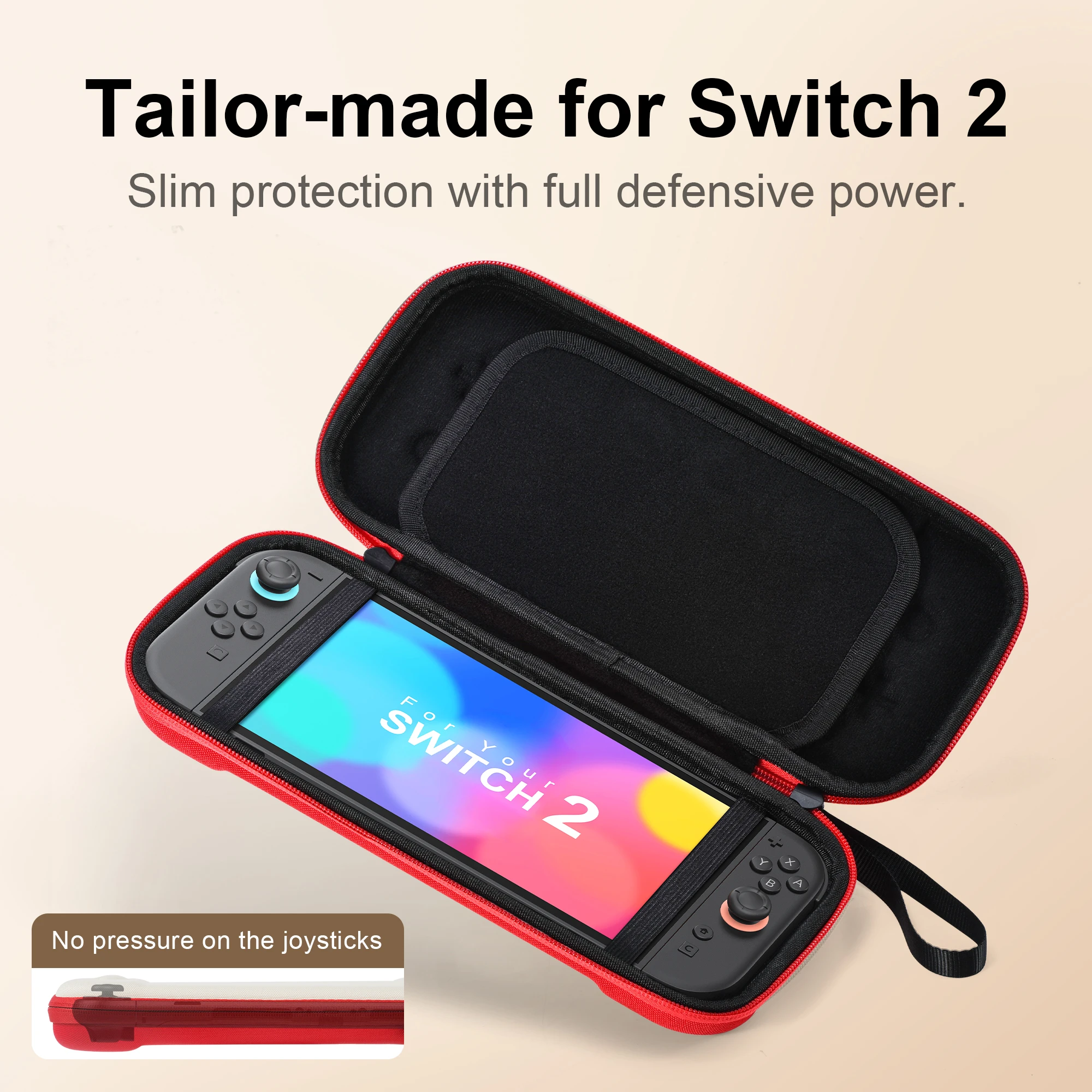 

Bag for Switch 2 2025, Hard Shell Travel Case with 12 Game Card Slots & Screen Protector Mat , Portable Hard Shell Storage Bag
