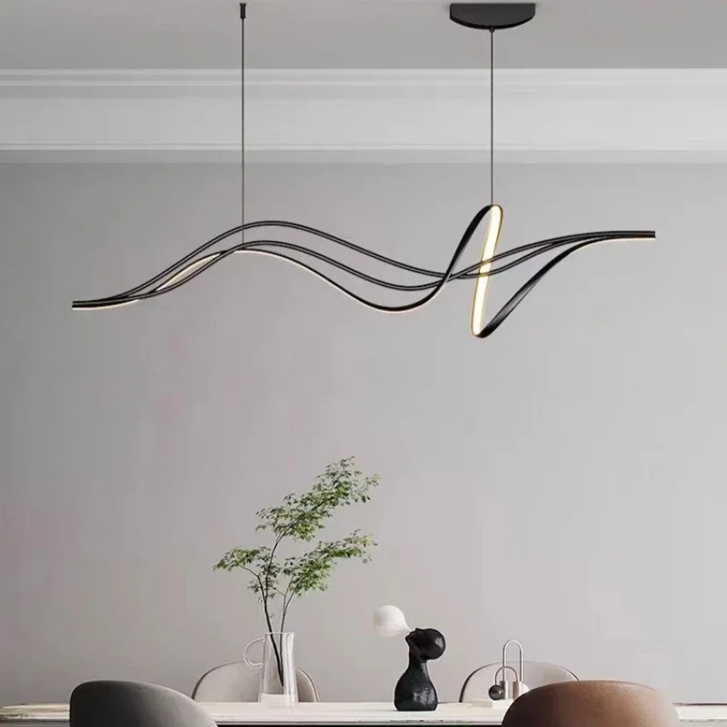 Moderní minimalistické LED přívěsek světel stmívatelné pro žití jídelní pokoj kuchyň ostrov domácí dekorace lustr závěsný design příslušenství