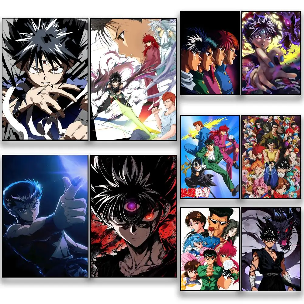 Anime Y-Yu Yu Hakusho Poster HD Removable Wall Art Gift Bedroom Lounge Dorm Office Gaming Cafe Bars