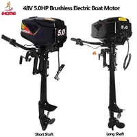 48V 5.0HP Electric Outboard Trolling Motor 1200W Brushless Electric Propeller Rubber Fishing Boat Hookup Outboard Boat Motor